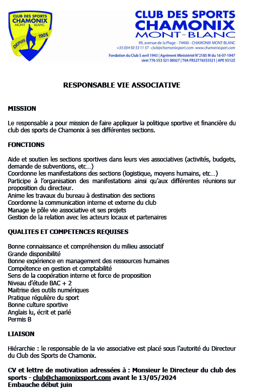 Offre d'Emploi